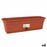 Planter with Dish Dem Greentime Rectangular Brown 60 x 20 x 17,3 cm (6 Units)