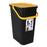 Cubo de Basura para Reciclaje Tontarelli Moda 24 L Amarillo Negro (6 Unidades)