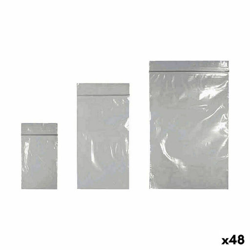 Set of Reusable Hermetically-sealed Bags Reusable Self-closing 60 Pieces (48 Units)