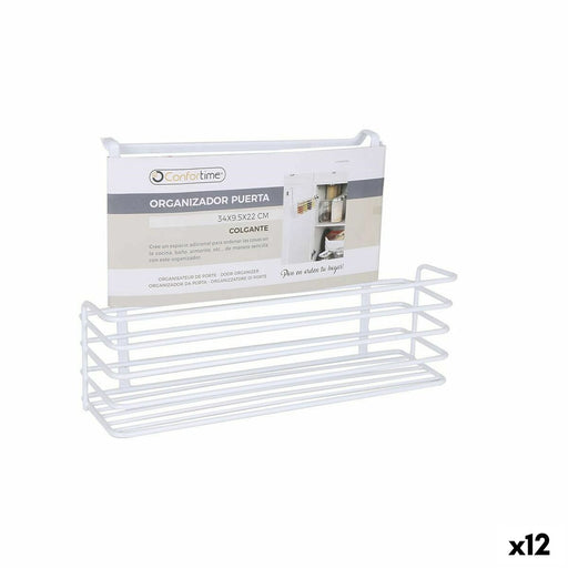 Basket for Kitchen Shelf Confortime White 34 x 12 x 22 cm (12 Units)