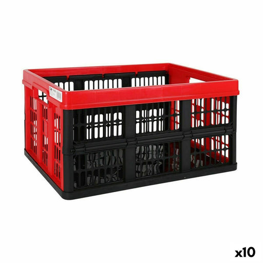 Caja Plegable con Asas Tontarelli Voilà Rojo 45 L 53 x 37 x 27 cm (10 Unidades)