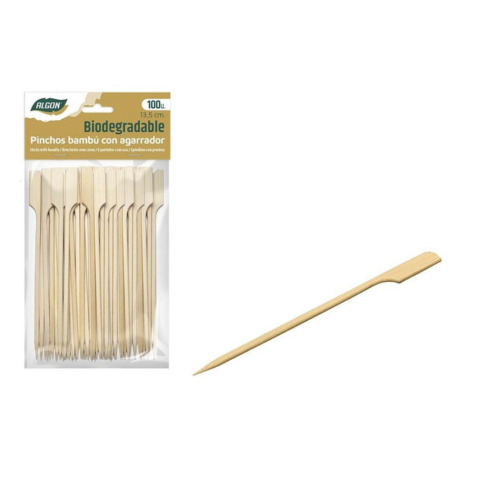 Barbecue Skewer Set Algon Bamboo 100 Pieces 13,5 cm (18 Units)