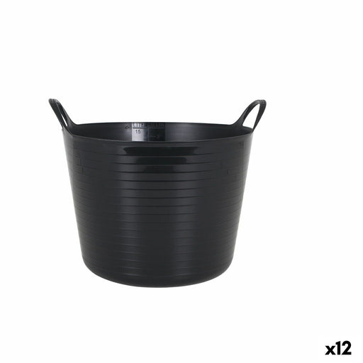 Multi-purpose Plastic Basket Dem Flexy 16 L Circular (12 Units)