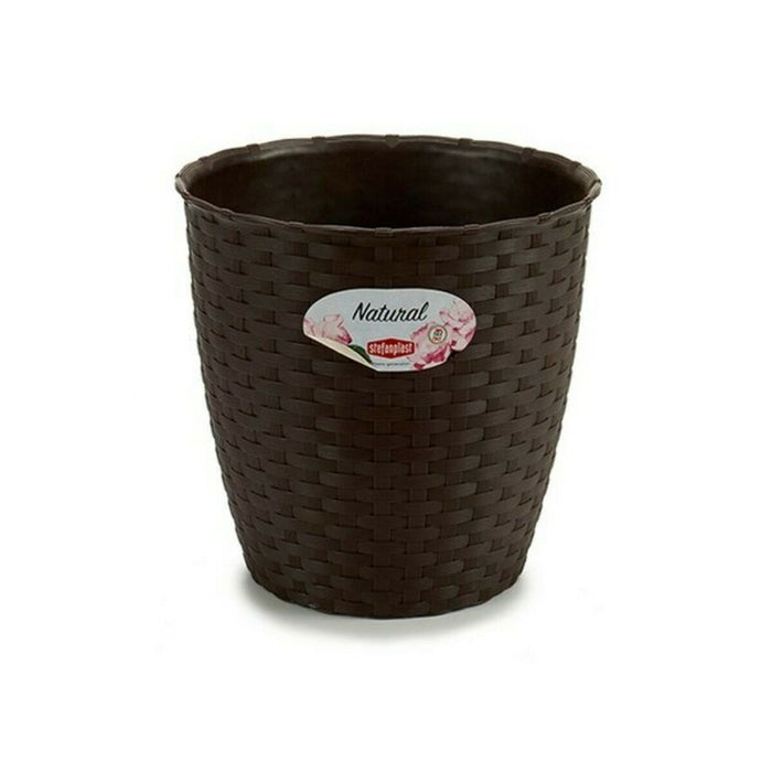 Pot Stefanplast Plastique Chocolat 19 x 17,5 x 19 cm (12 Unités)