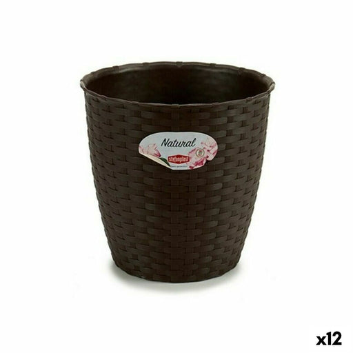 Pot Stefanplast Plastique Chocolat 19 x 17,5 x 19 cm (12 Unités)