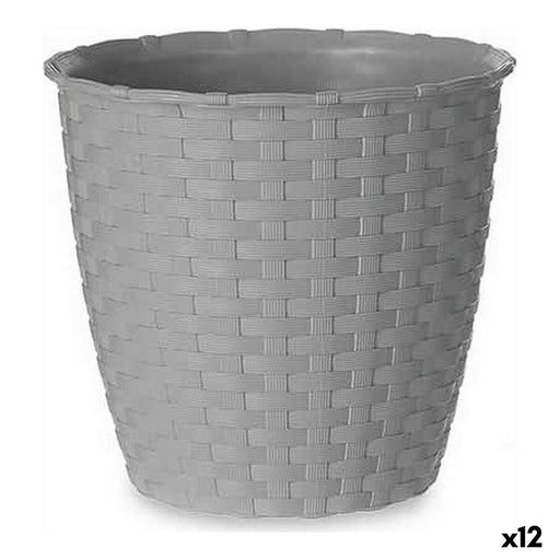 Pot Stefanplast Gris Plastique 14 x 13 x 14 cm (12 Unités)