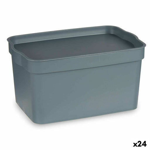 Boîte Multiusage Gris Plastique 2,3 L (13,5 x 11 x 20 cm) (24 Unités)