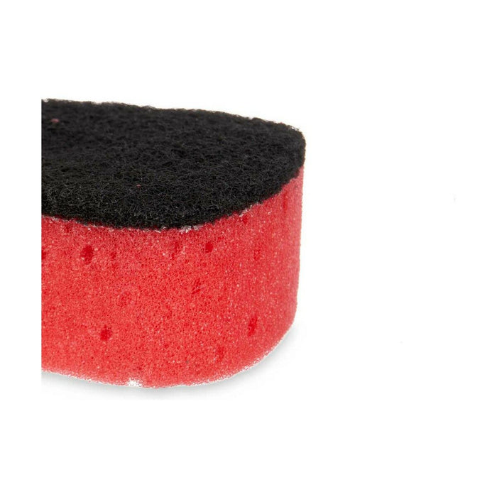 Tampon à récurer Noir Rouge Mousse Fibre abrasive 7,3 x 4 x 12,3 cm (40 Unités)