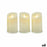 Candle Set Oscillation LED Cream 8 x 13 x 8 cm (6 Units)