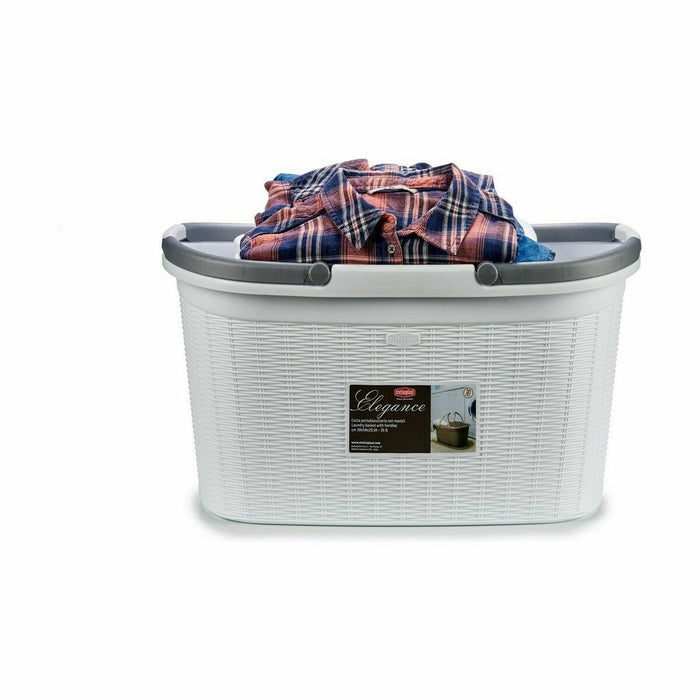 Laundry Basket Stefanplast Elegance Plastic 35 L 57,5 x 29 x 36,5 cm (15 Units)