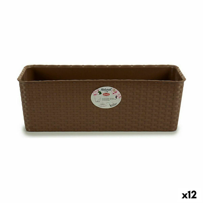 Jardinière Stefanplast Marron Plastique 18 x 16 x 48,5 cm (12 Unités)