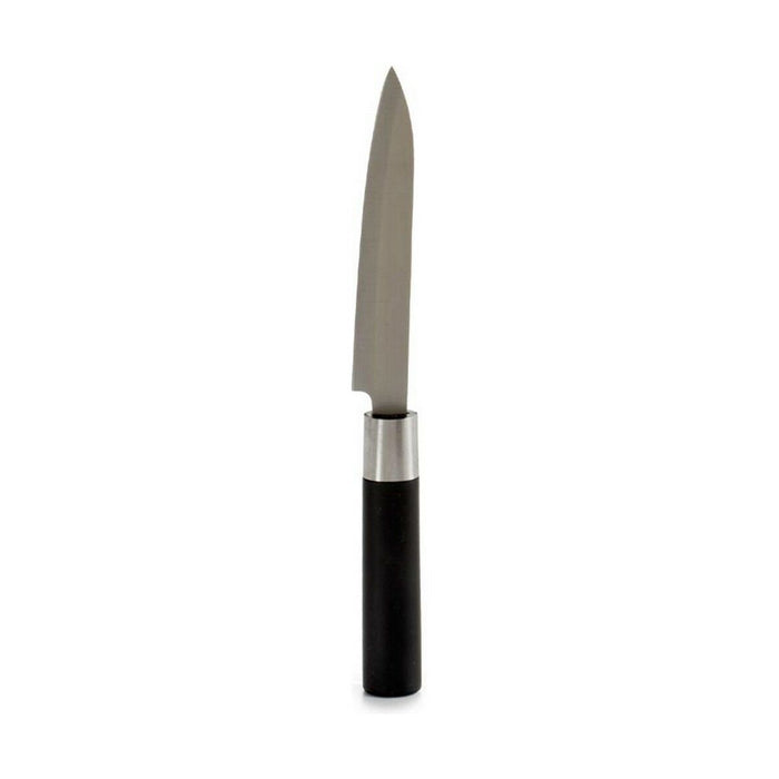 Couteau de cuisine 2,7 x 24,3 x 1,8 cm Argenté Noir Acier inoxydable Plastique (12 Unités)