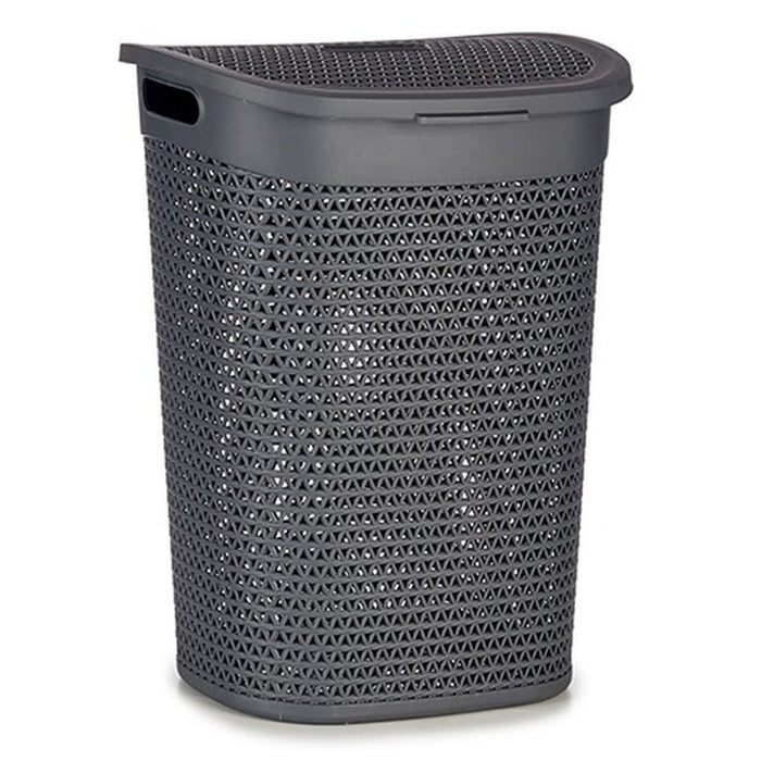 Panier à linge Anthracite Plastique 60 L 43,5 x 57,5 x 34 cm (6 Unités)