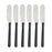 Butter Knife Black Silver Stainless steel Plastic Butter Knife (12 Units)