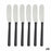 Cuchillo de Untar Negro Plateado Acero Inoxidable Plástico Cuchillo de Untar (12 Unidades)