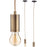 Lámpara de Techo Dorado Metal 60 W 11,5 x 12 x 11,5 cm (6 Unidades)