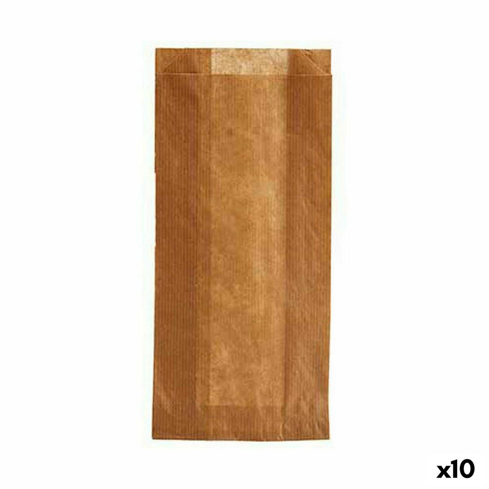 Set de Bolsas Reutilizables para Alimentos Compostable 12 x 27 cm Celulosa (10 Unidades)