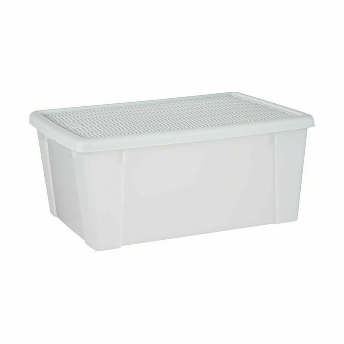 Boîte de rangement avec couvercle Stefanplast Elegance Blanc Plastique 29 x 17 x 39 cm (6 Unités)