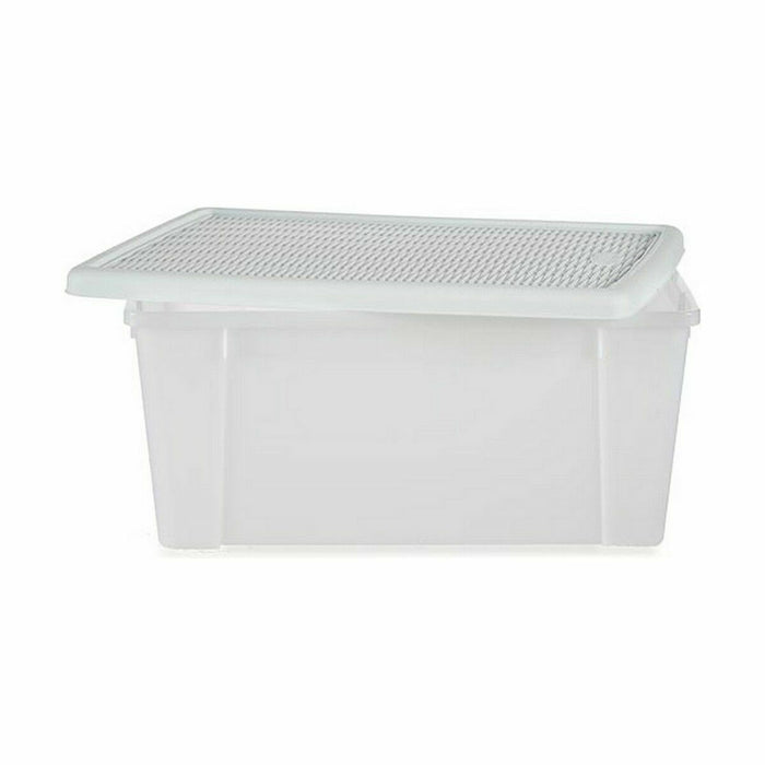 Storage Box with Lid Stefanplast Elegance White Plastic 29 x 17 x 39 cm (6 Units)