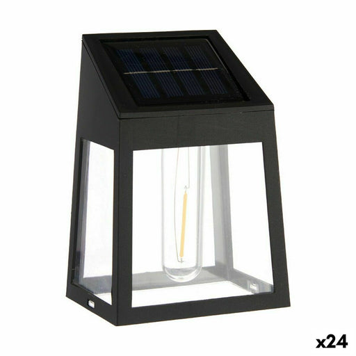 Wall Light Solar charging Squared Black Plastic (24 Units)