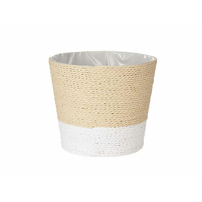 Cache-pot Blanc Corde Plastique 19,5 x 17,5 x 19,5 cm (24 Unités)