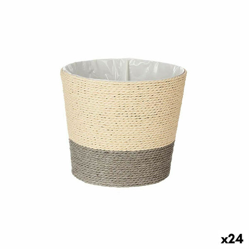 Planter Grey Rope Plastic 19,5 x 16,5 x 19,5 cm (24 Units)