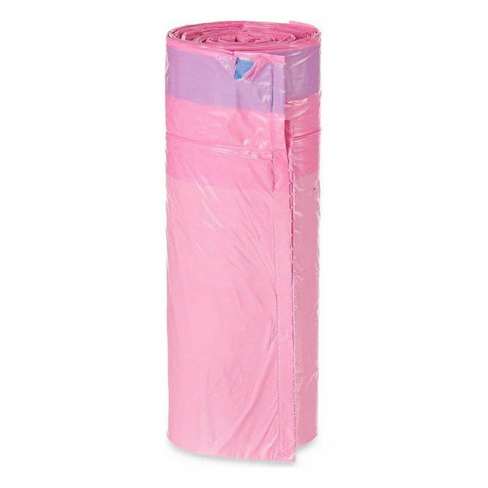 Rubbish Bags Perfumed Self-closing Pink Polyethylene 15 Units 30 L
