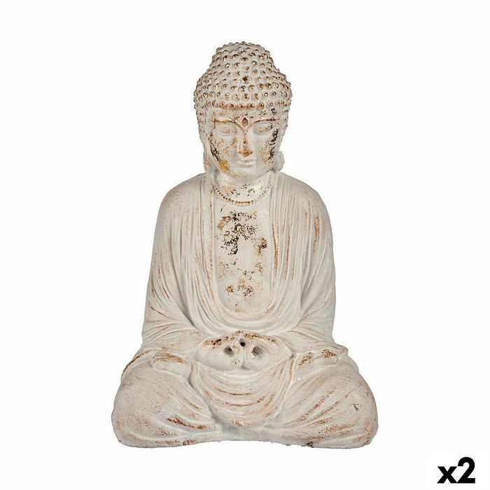 Decorative Garden Figure Buddha Polyresin 22,5 x 40,5 x 27 cm (2 Units)