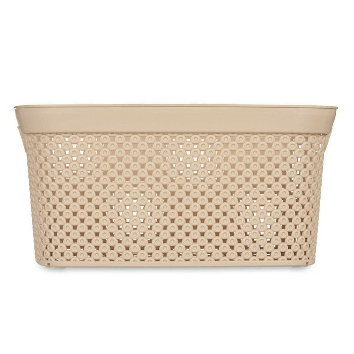Laundry Basket Beige Plastic 10 L 24 x 17 x 35 cm (24 Units)
