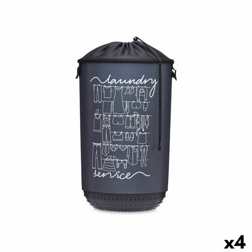 Cesto para la Ropa Laundry Sevice Azul oscuro Plástico 40 L 34 x 52,5 x 34 cm (4 Unidades)