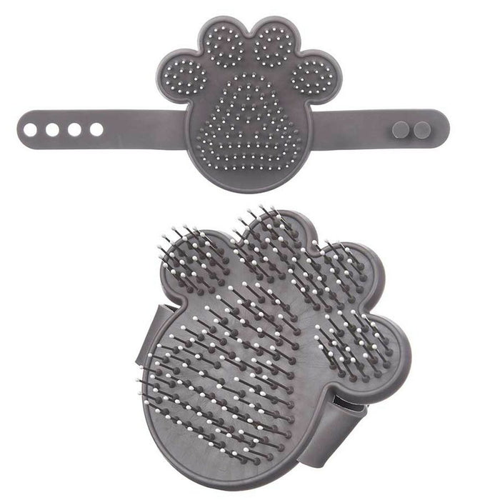 Brush Pets 11 x 3 x 10,5 cm Grey Metal Silicone (24 Units)