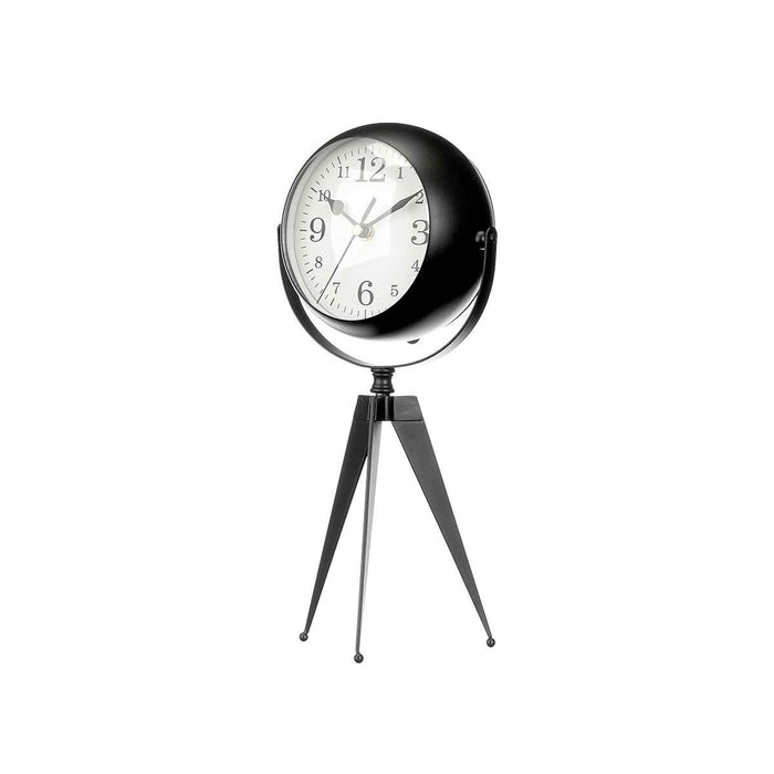 Horloge de table Tripode Noir Métal 14 x 30 x 11 cm (4 Unités)