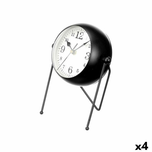 Horloge de table Noir Métal 18 x 21 x 12 cm (4 Unités)