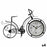 Table clock Bicycle Black Metal 33 x 22,5 x 4,2 cm (4 Units)