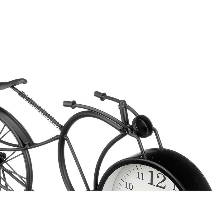 Table clock Bicycle Black Metal 40 x 19,5 x 7 cm (4 Units)
