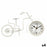 Table clock Bicycle White Metal 33 x 21 x 4 cm (4 Units)