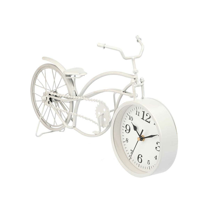 Reloj de Mesa Bicicleta Blanco Metal 42 x 24 x 10 cm (4 Unidades)