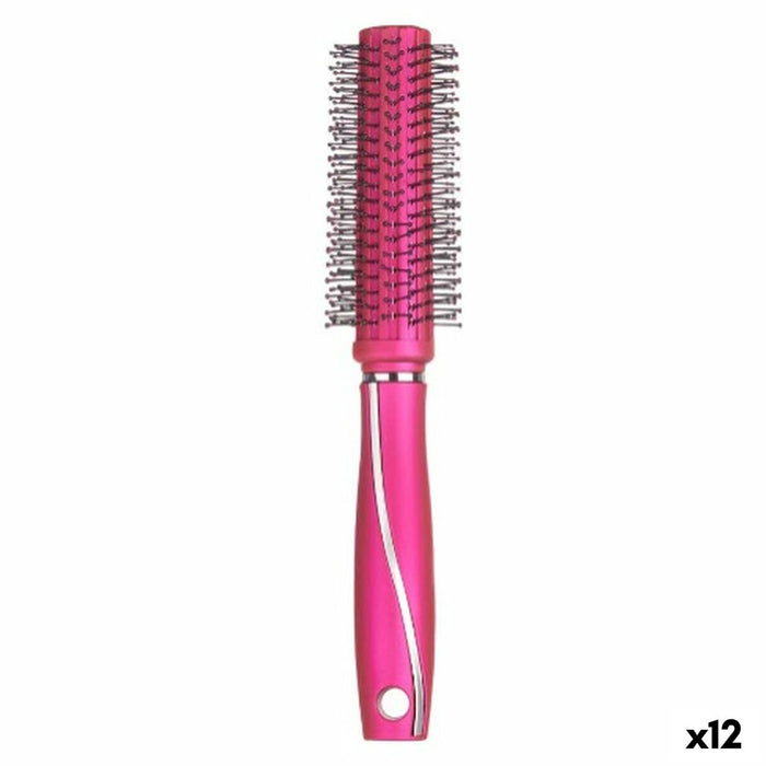 Brosse Ronde Fuchsia Silicone Plastique (12 Unités)