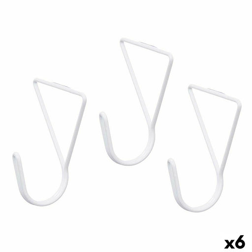 Hangers White Metal Triangular Set 3 Pieces (6 Units)