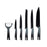Set de Cuchillos Negro Acero Inoxidable Polipropileno (6 Unidades) 6 Piezas