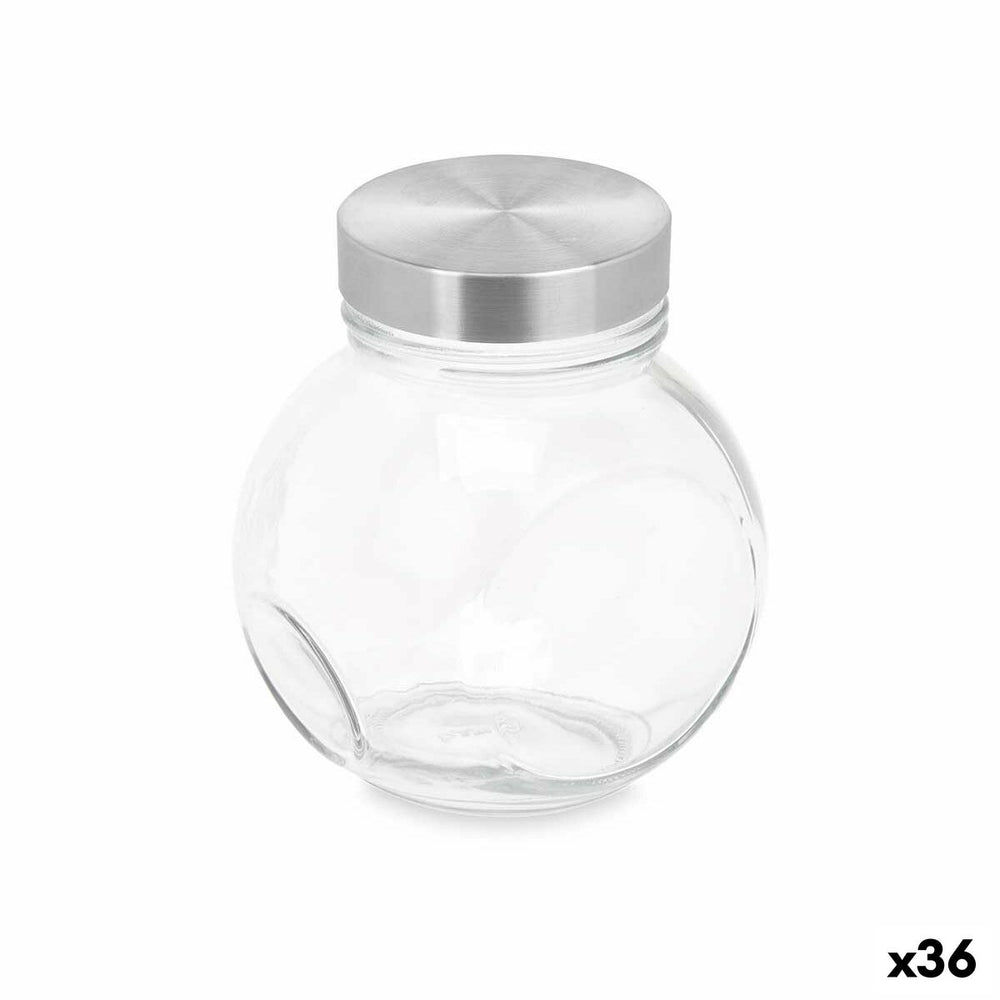 Bocal à biscuits Transparent verre 460 ml (36 Unités) Avec couvercle Inclinable