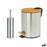 Set de Baño Plateado Bambú Acero Inoxidable Polipropileno 2 Piezas (6 Unidades)