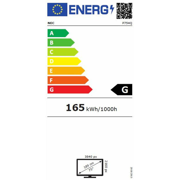 Télévision Videowall NEC P754Q UHD 75"