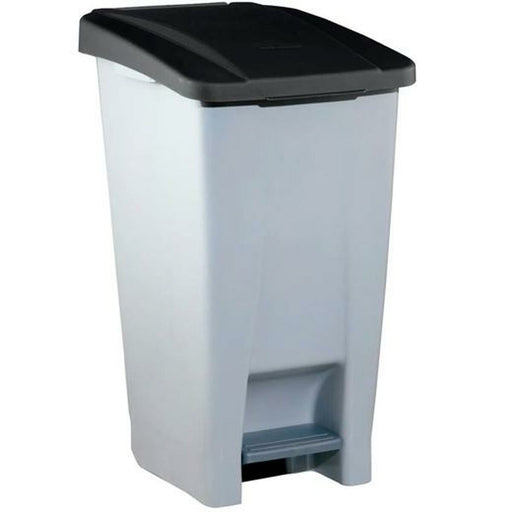 Waste bin with pedal Denox Black Grey 120 L