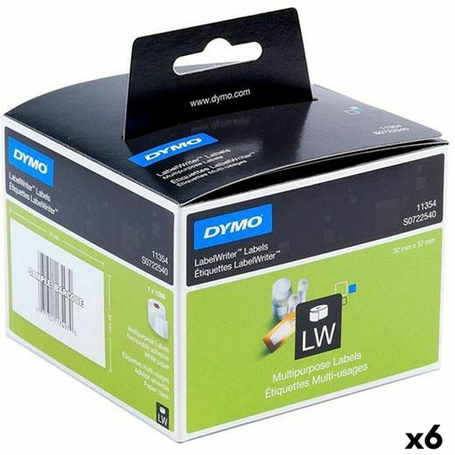 Etiquettes pour Imprimante Dymo Blanc Noir 32 x 57 mm 1000 Pièces (6 Unités)