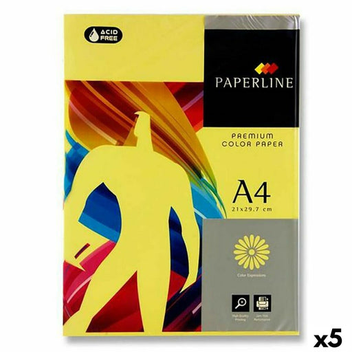 Papier pour imprimante Fabrisa Paperline Premium A4 80 g/m² 500 Volets Jaune (5 Unités)