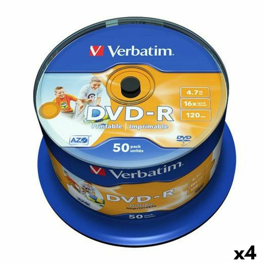 DVD-R Verbatim 4,7 GB 16x (4 Unités)