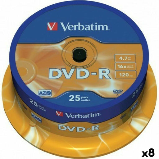 DVD-R Verbatim 4,7 GB 16x (8 Unités)