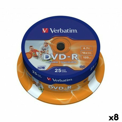 DVD-R Verbatim 4,7 GB 16x (8 Unités)