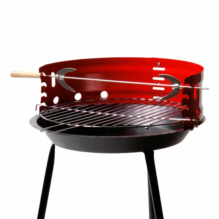 Barbecue Portable Aktive Bois Fer 37,5 x 70 x 38,5 cm (4 Unités) Rouge